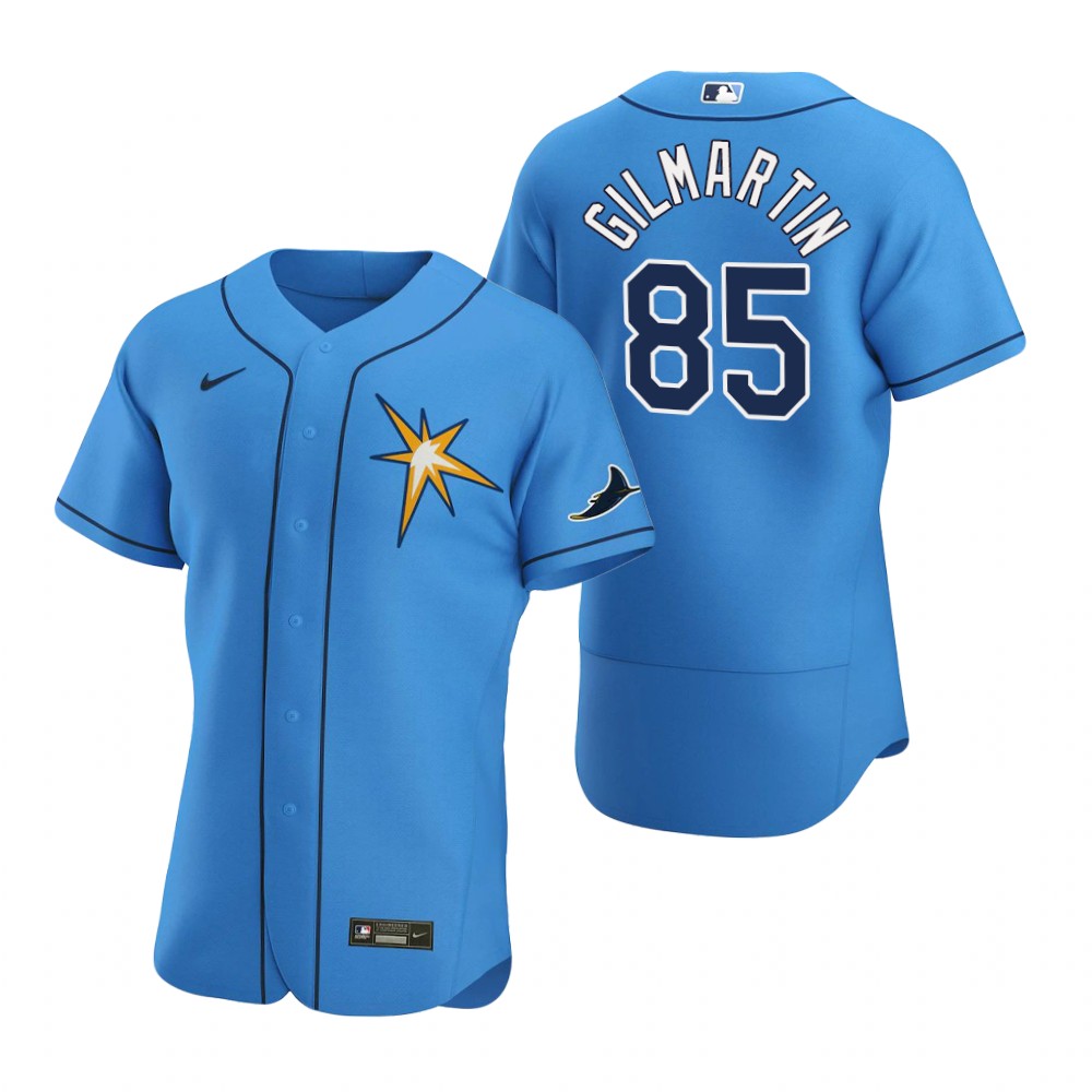 Tampa Bay Rays 85 Sean Gilmartin Men Nike Light Blue Alternate 2020 Authentic Team MLB Jersey